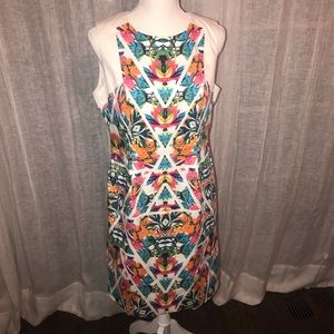 Adrianna Papell white & Floral Geo Dress!